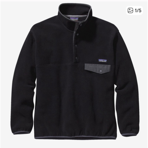 Men's Patagonia Synchilla Crewneck Sweater S Black Gray